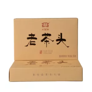Шу пуэр Да И Lao Cha Tou, коробка старых чайных голов