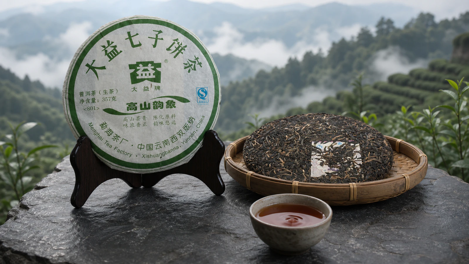 Обложка статьи «Гаошань Юньсян 801: выдержанный шу пуэр Да И»